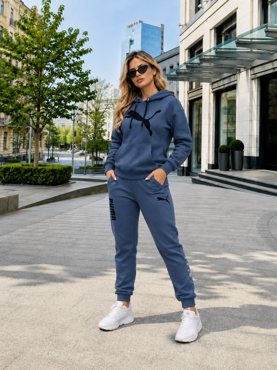 Жіночий костюм Puma графіт 2, вигляд спереду